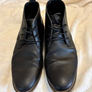 Black Leather Men's Shoes